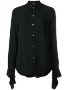 Theory Tie Cuff Shirt - Black