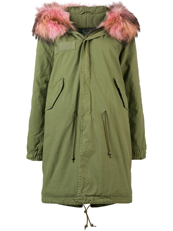 Mr & Mrs Italy Contrast Fur Trim Parka - Green