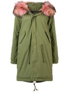 Mr & Mrs Italy Contrast Fur Trim Parka - Green