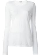 James Perse Round Neck Sweater, Women's, Size: 2, White, Cotton