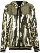 Faith Connexion - Sequins Embellished Bomber Jacket - Women - Cotton/metallized Polyester - 34, Women's, Grey, Cotton/metallized Polyester