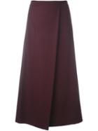 Stephan Schneider Diagonal Cut Skirt, Women's, Size: Medium, Red, Polyester/cashmere/wool