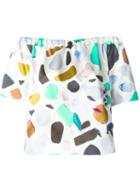 Msgm 'fantasia Pois' Off-shoulder Top