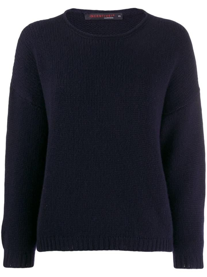Incentive! Cashmere Relaxed Jumper - Blue