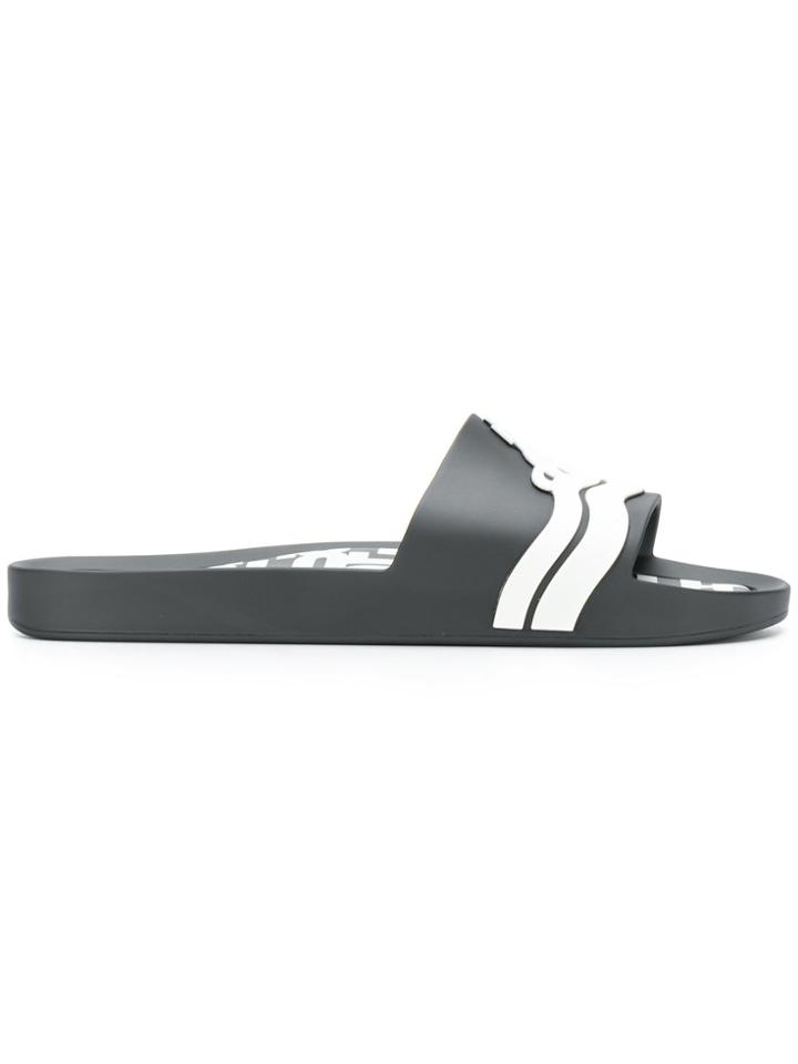 Vivienne Westwood Anglomania Logo Flip Flops - Black