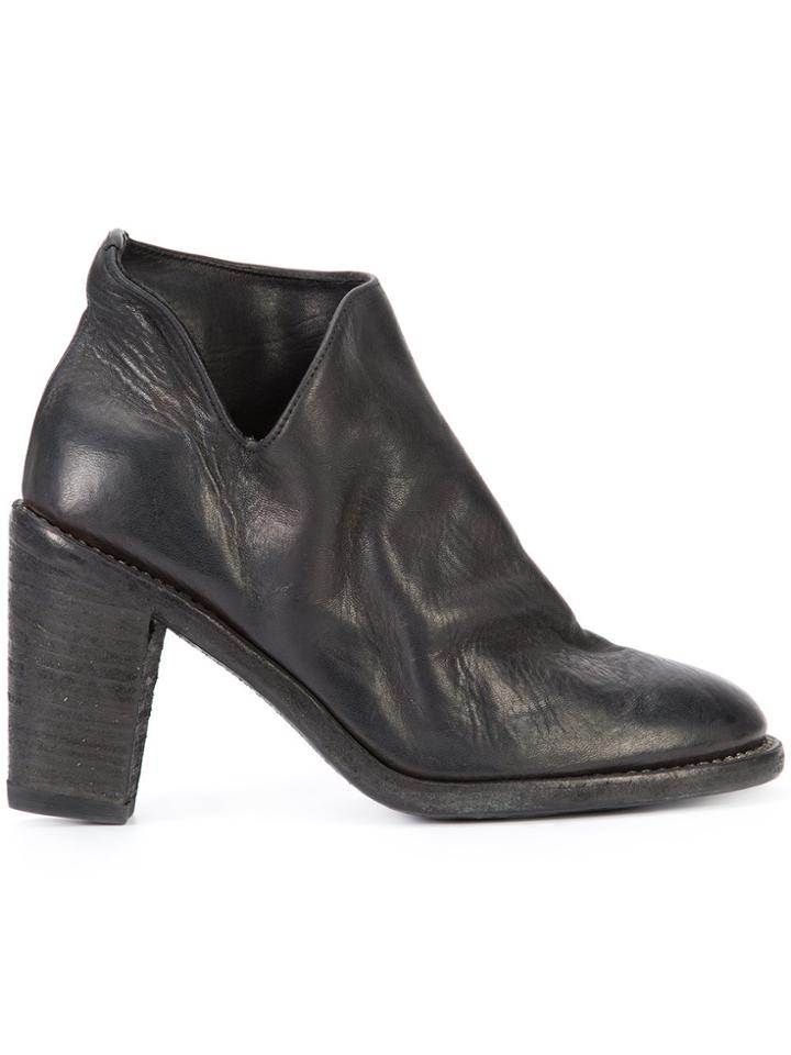 Guidi Cut-out Detail Boots - Black