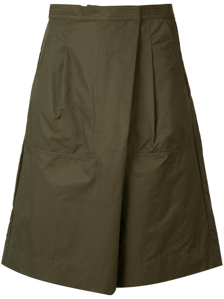 Rachel Comey Wrap Front Culottes, Women's, Size: 0, Green, Cotton/nylon