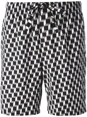 Otis Batterbee 'tile' Lounge Shorts, Men's, Size: Xl, Black, Cotton