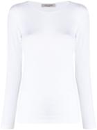 La Fileria For D'aniello Long Sleeve Jersey Top - White