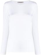 La Fileria For D'aniello Long Sleeve Jersey Top - White