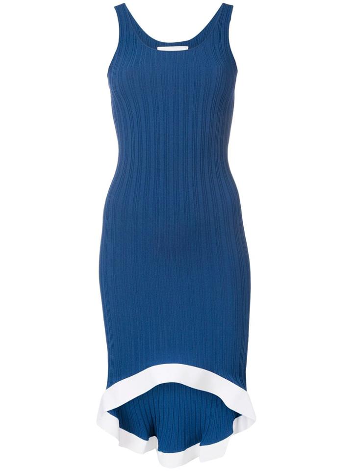 Esteban Cortazar Ribbed Tank Dress - Blue