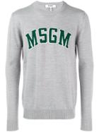 Msgm Logo Patch Sweatshirt - Grey