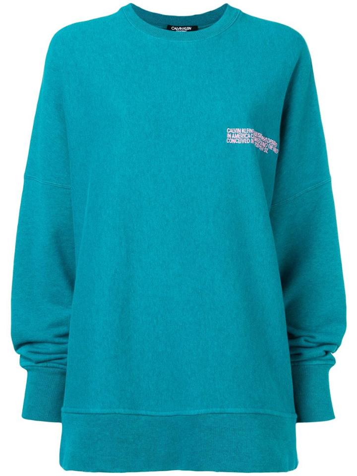 Calvin Klein 205w39nyc Oversized Sweatshirt - Blue