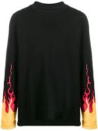 D.gnak Flame Print T-shirt - Black