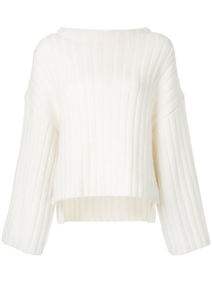 Estnation Ribbed Jumper - White