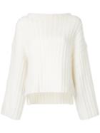 Estnation Ribbed Jumper - White