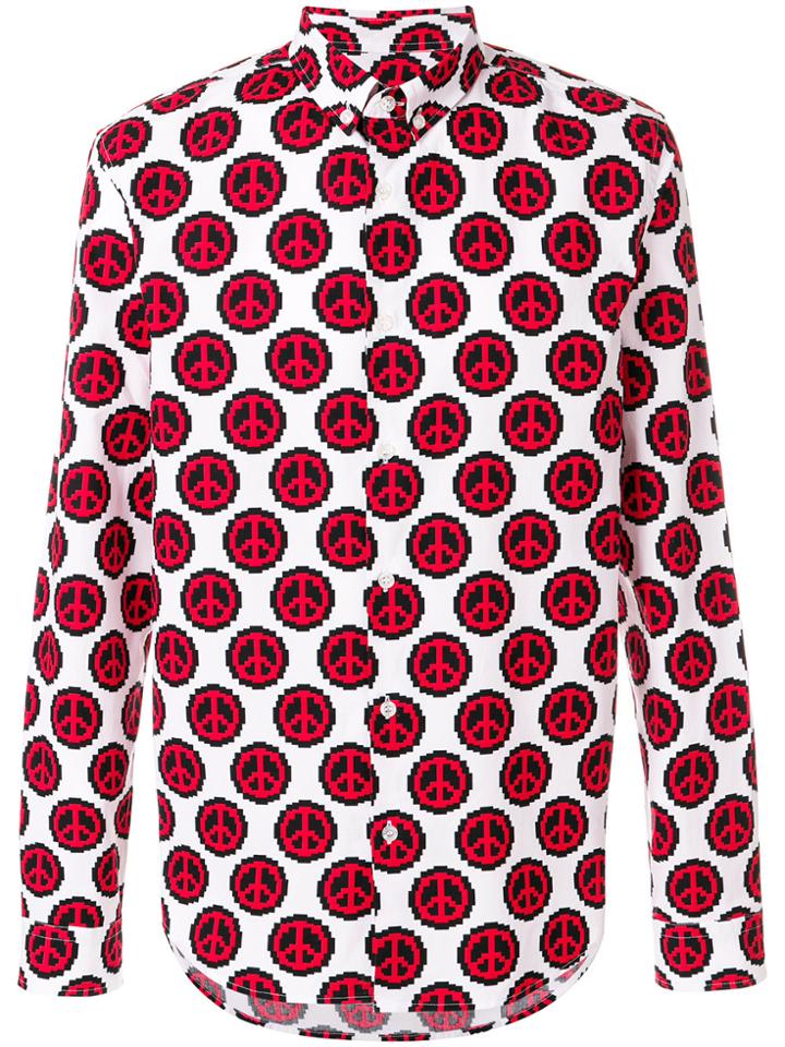 Love Moschino Peace Symbol Print Shirt - Red