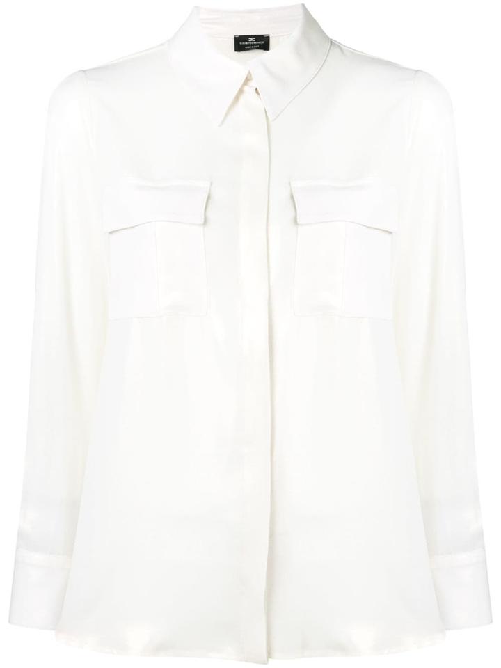 Elisabetta Franchi Loose Fitted Blouse - White