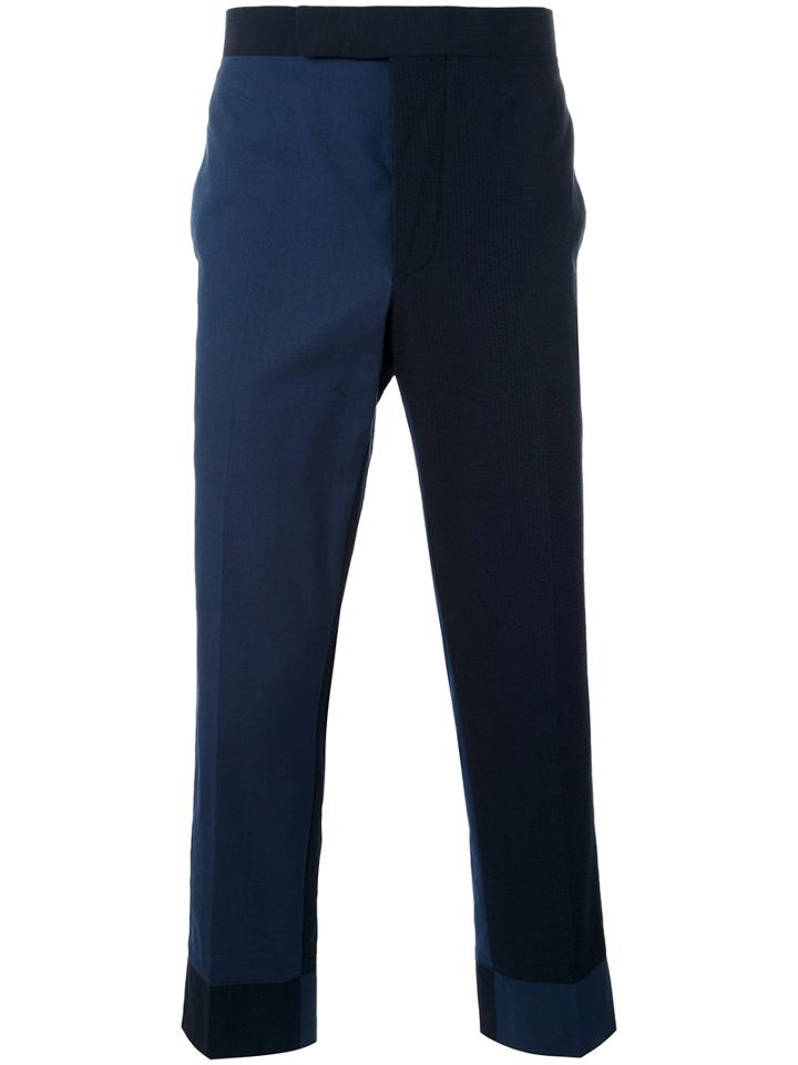 Thom Browne - Tailored Cropped Trousers - Men - Cotton - 1, Blue, Cotton