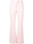 Delada Tailored Straight Leg Trousers - Pink & Purple