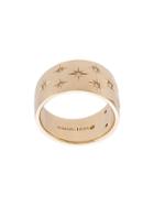 Marchesa 18kt Yellow Gold Diamond Star Wide Wedding Band