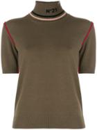 No21 Neck Detail Knitted Top - Green