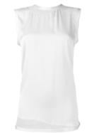 Dkny Contrast Panel Tank Top - White