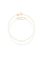 Uzerai Edits 18kt Gold Pearl & Diamond Bracelet Set - Metallic