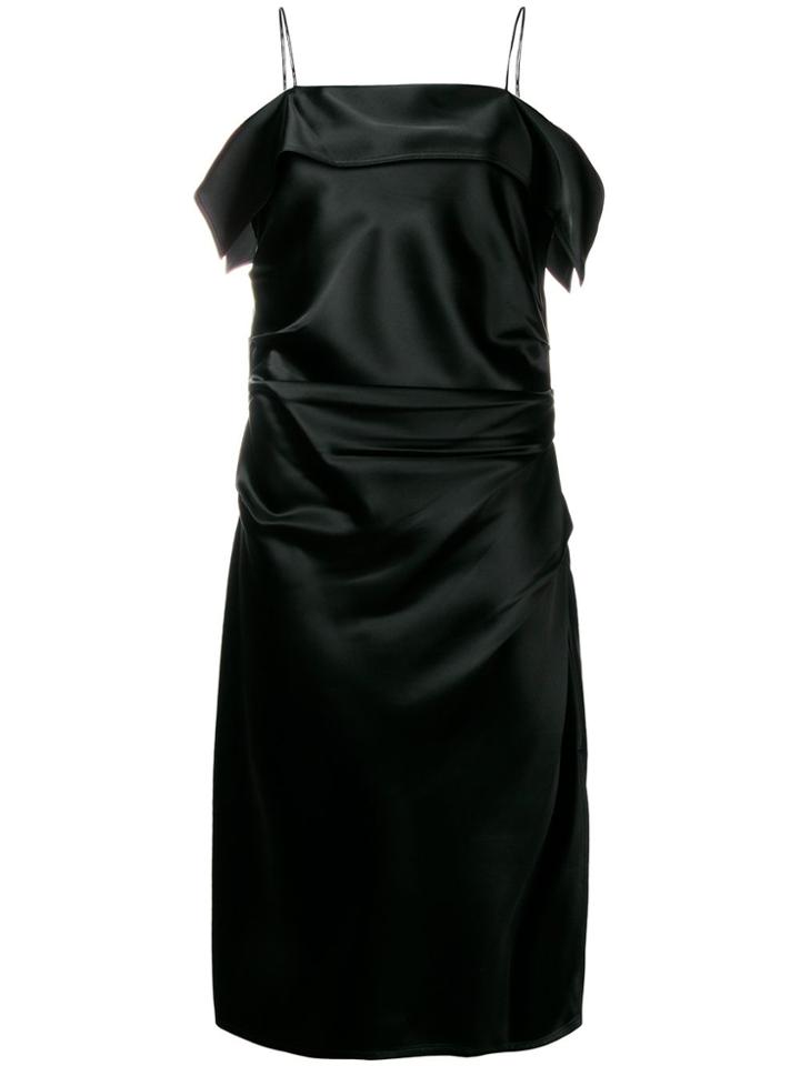 Helmut Lang Gathered Shift Dress - Black
