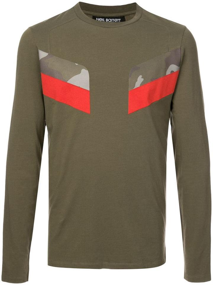 Neil Barrett Camo Panel T-shirt - Green