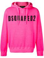 Dsquared2 Logo Printed Hoodie - Pink & Purple