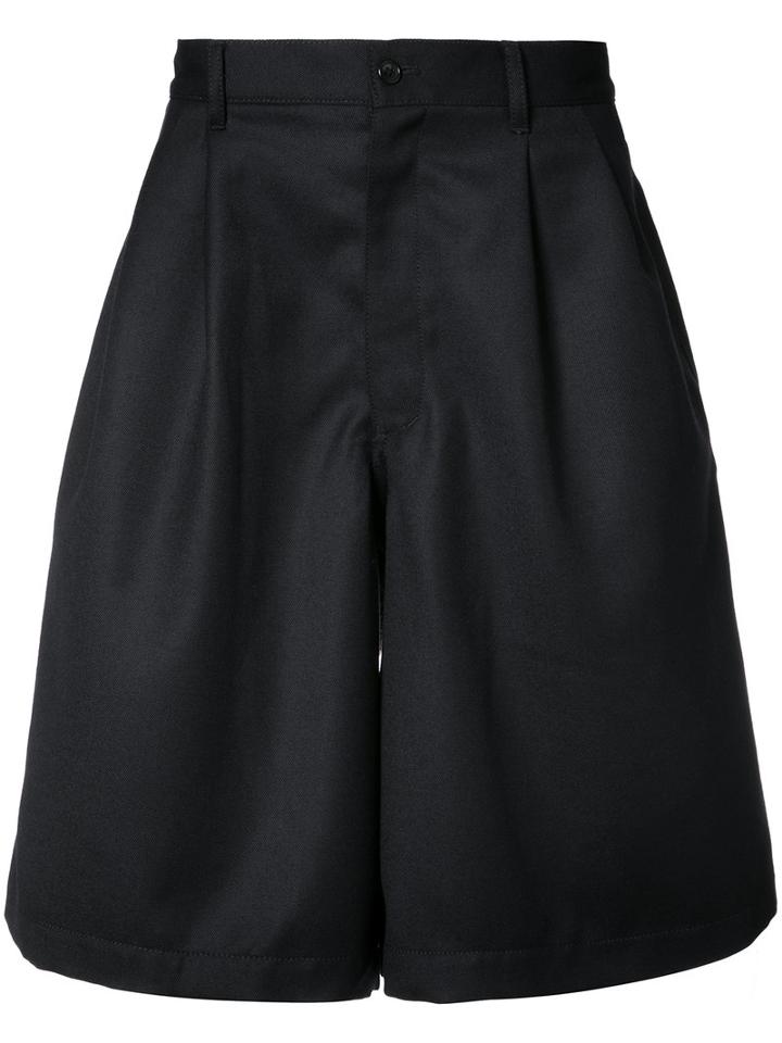 Comme Des Garçons Shirt Boys Long Bermuda Shorts, Men's, Size: Medium, Blue, Wool