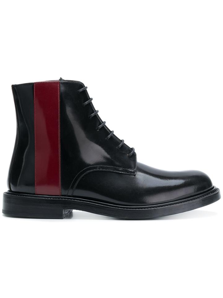 Calvin Klein 205w39nyc Contrast Lace-up Boots - Black