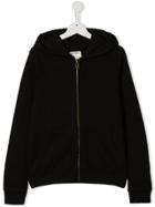 Zadig & Voltaire Kids Teen Back Patch Zip Hoodie - Black