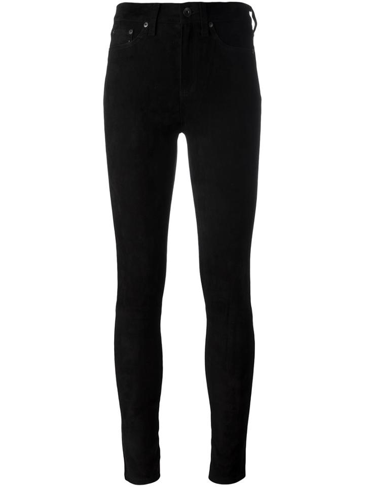 Rag & Bone /jean Skinny Trousers, Women's, Size: 28, Black, Cotton/lamb Skin/spandex/elastane