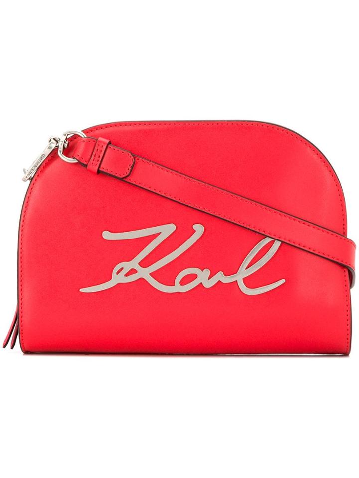 Karl Lagerfeld K/signature Big Crossbody Bag - Red