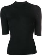 Red Valentino Ribbed Turtleneck Jumper - Black