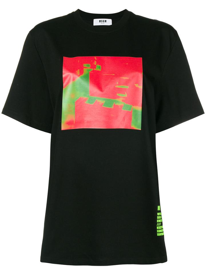 Msgm Graphic Print T-shirt - Black