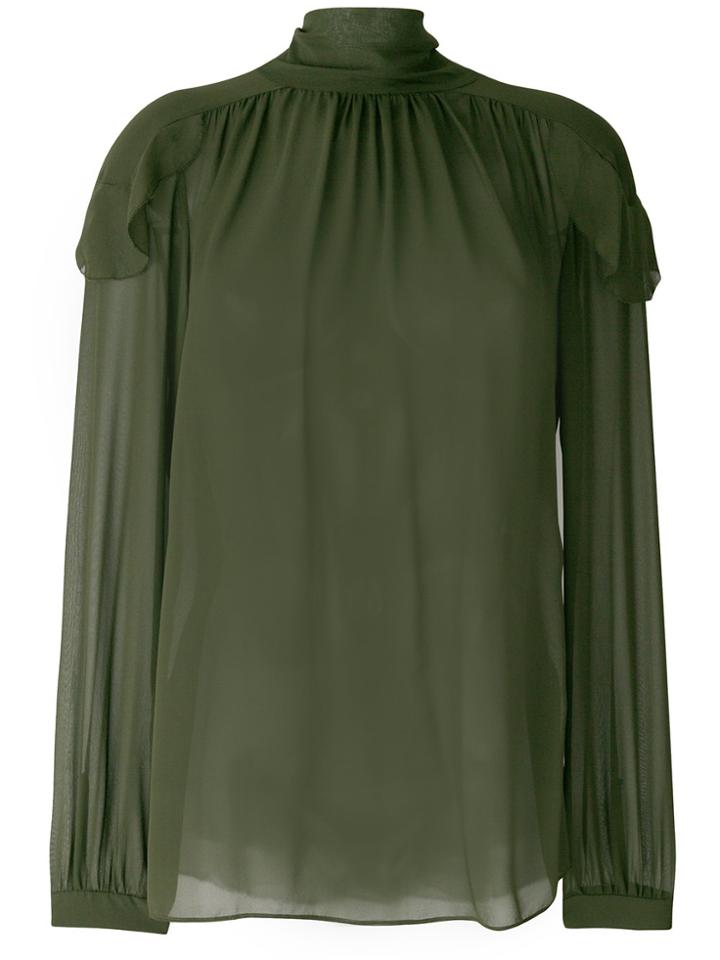 Dorothee Schumacher Frill Embroidered Blouse - Green