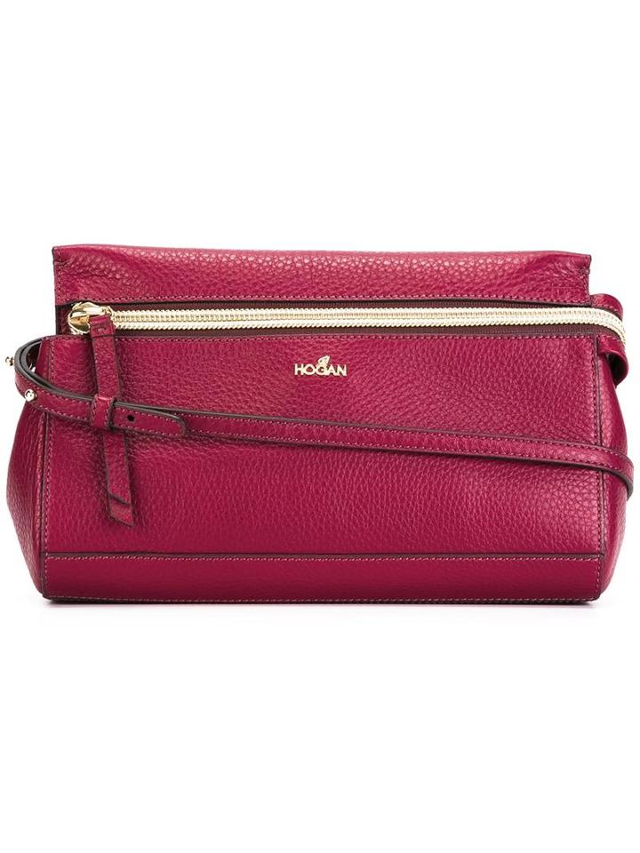 Hogan Zip Up Cross Body Bag, Women's, Pink/purple
