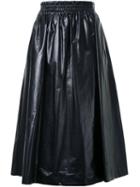 Muveil Pleated Skirt, Women's, Size: 36, Black, Cotton/polyurethane