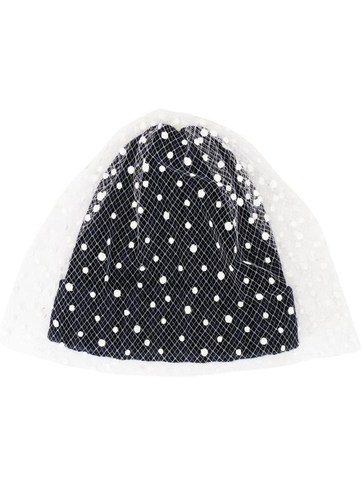 Tu Es Mon Trésor Layered Tulle Beanie - Blue