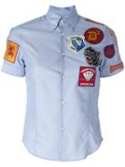 Dsquared2 Patch Short Sleeved Shirt, Women's, Size: 40, Blue, Cotton