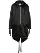 Song For The Mute Oversized Hooded Coat - Black