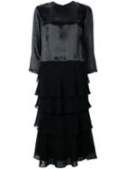 Comme Des Garçons Pre-owned Three-quarter Sleeves Layered Dress -