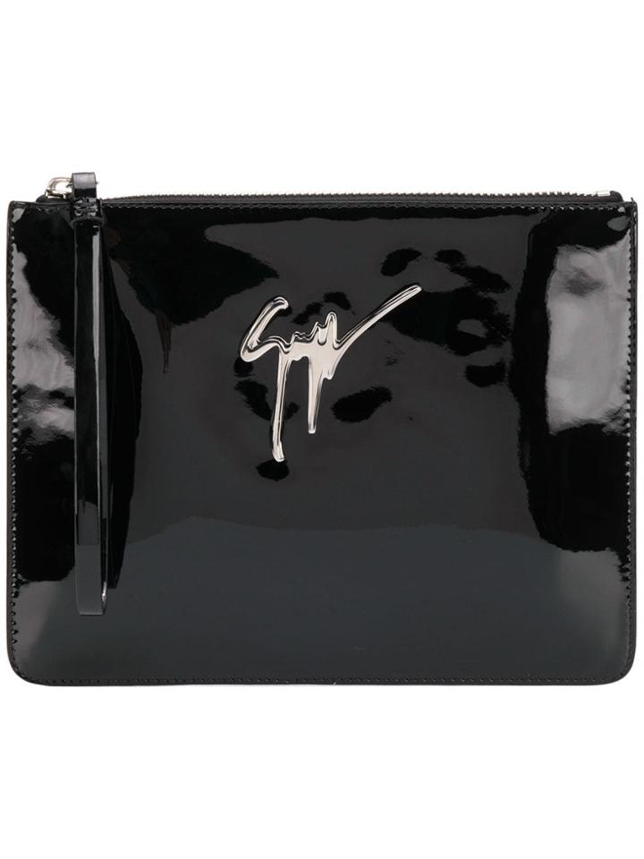 Giuseppe Zanotti Design Margery Patent Pouch - Black