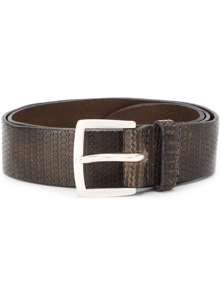 Orciani Embossed Circle Design Belt