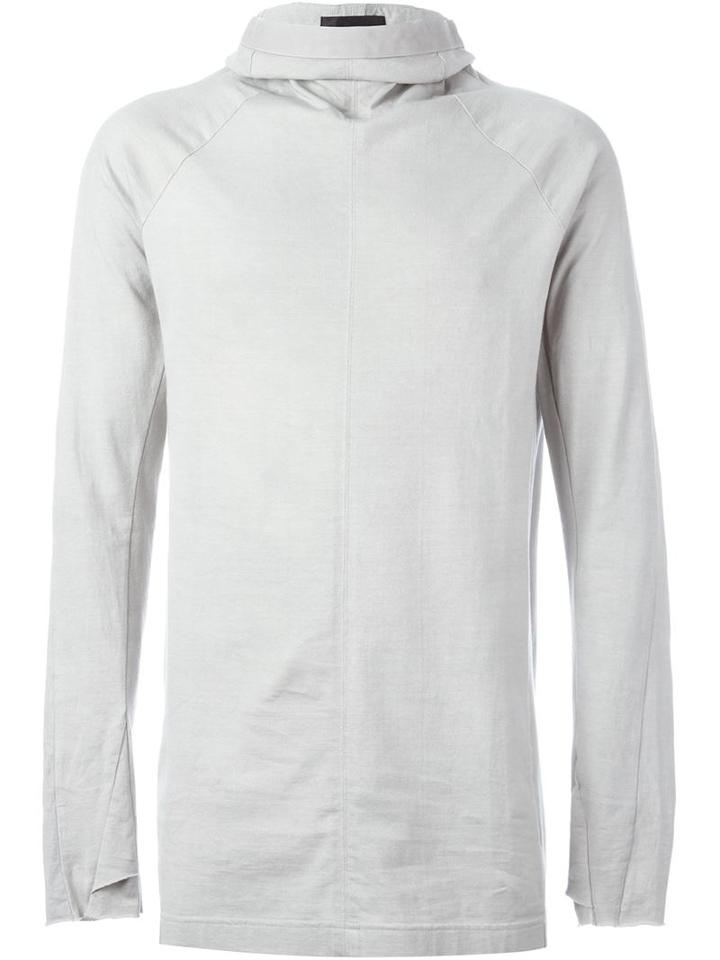 The Viridi-anne Turtle Collar Long Sleeves Sweatshirt, Men's, Size: 4, Grey, Cotton/lamb Skin