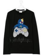 Fendi Kids Teen #fendiplayer Sweatshirt - Black