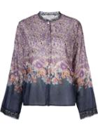 Etro Floral Print Shirt, Women's, Size: 44, Pink/purple, Cotton/silk